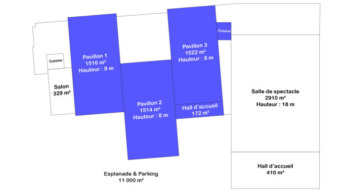Pavillons modulables au Cube de Troyes